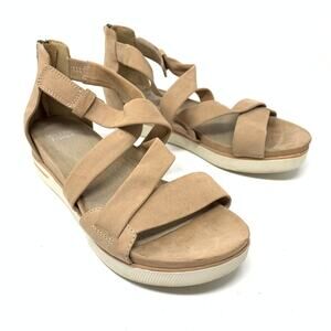 Eileen Fisher Women's Size 9.5 Skip Strappy Platform Sandal Blush Nude